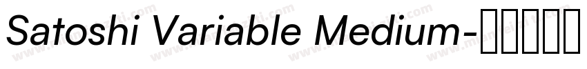 Satoshi Variable Medium字体转换